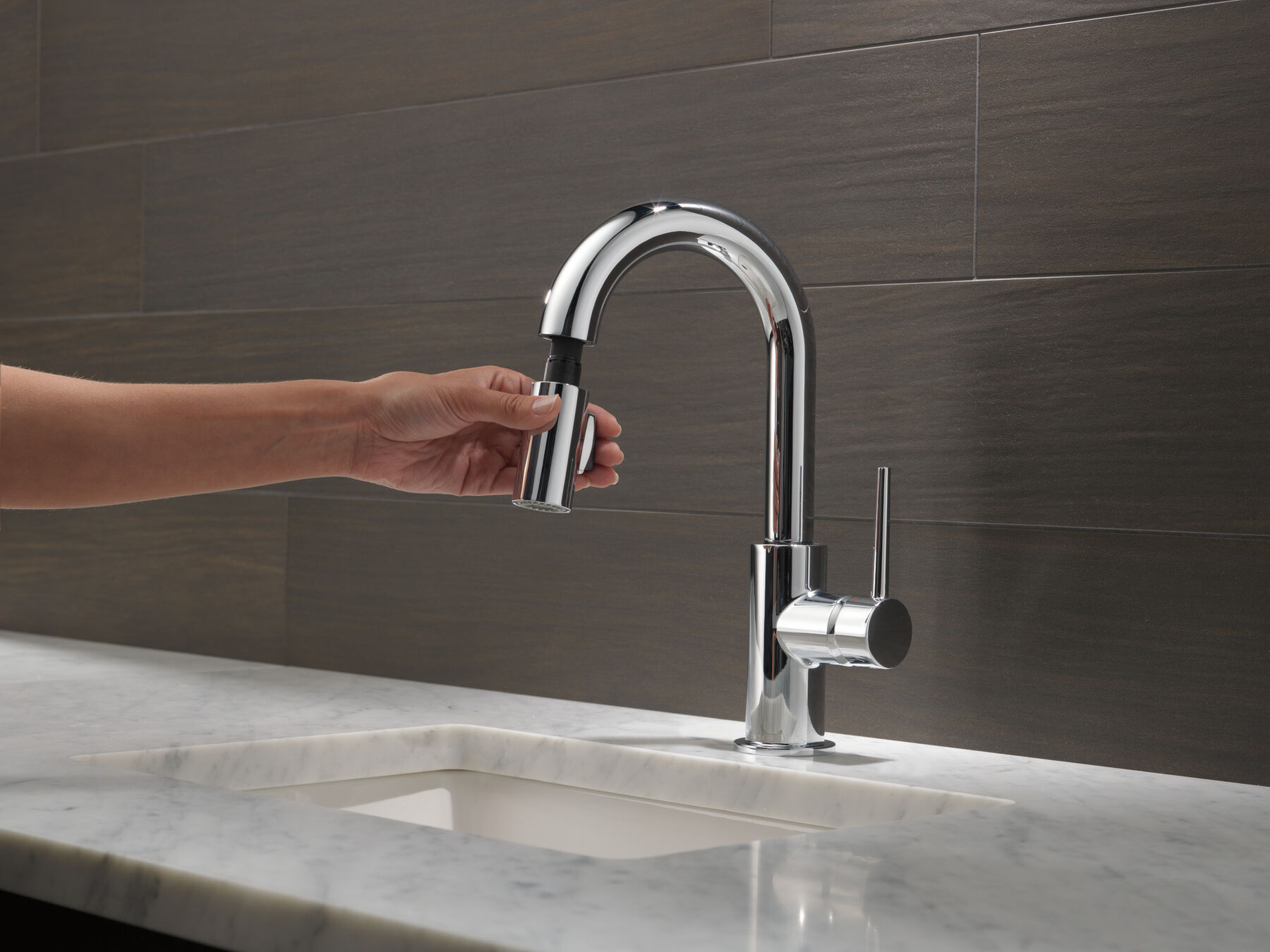 Single Handle Pull-Down Bar/Prep Kitchen Limited Swivel