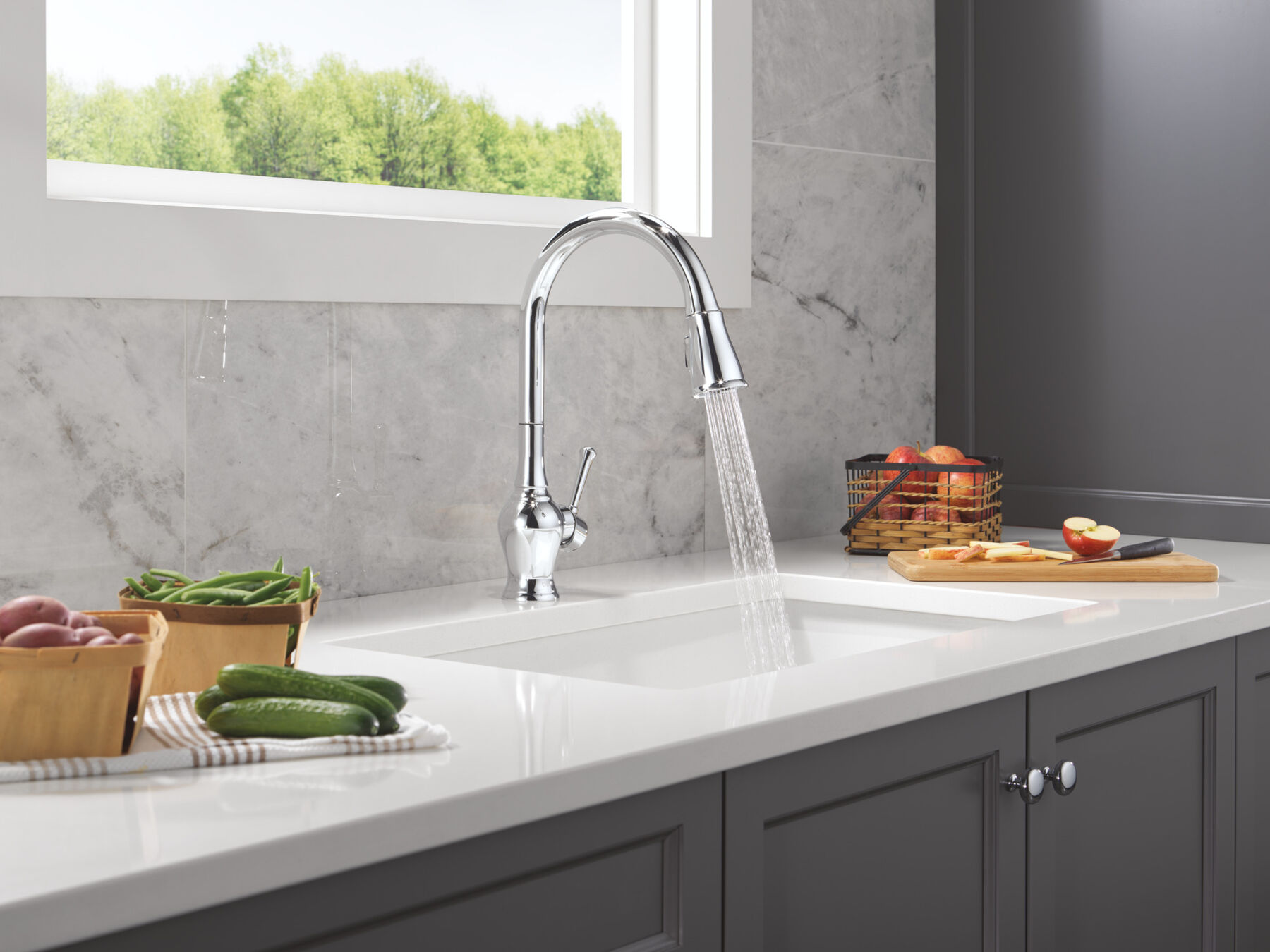 Pull-Down Kitchen 1 Handle with Soap Dispenser Bundle