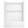 60x32 Alcove Bathtub with Tile Wall Bundle - Left Drain Curve