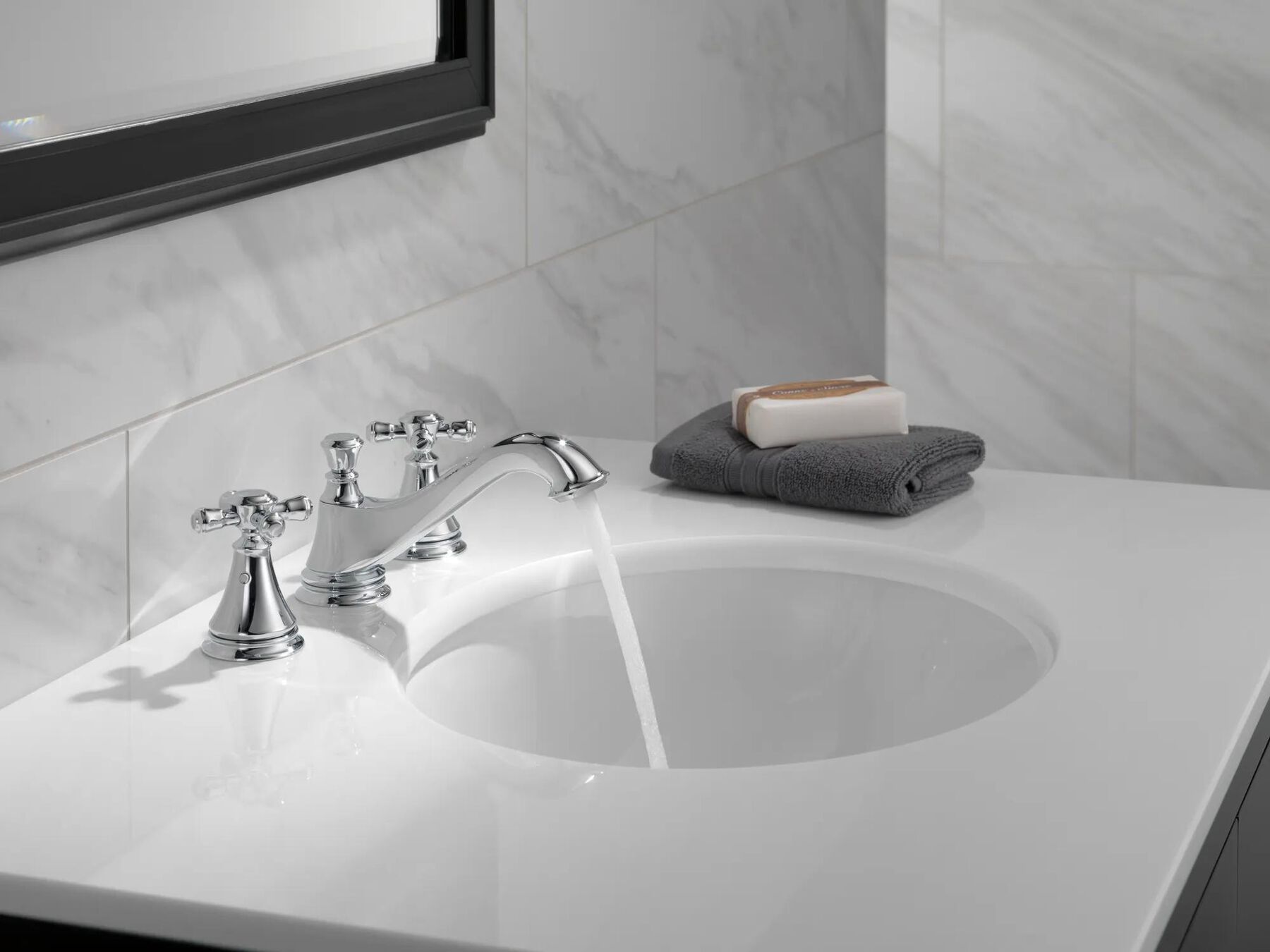 Metal Cross Handle Set - Deck Mount Bathroom & Bidet