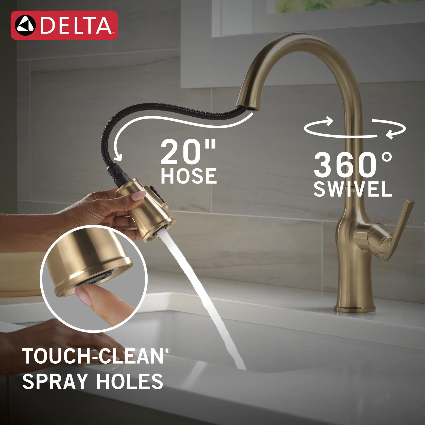 Single Handle Pull-Down Kitchen Faucet