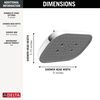 H2Okinetic&reg; 6-Setting 9-inch Raincan Shower Head with Silicone Spray Face