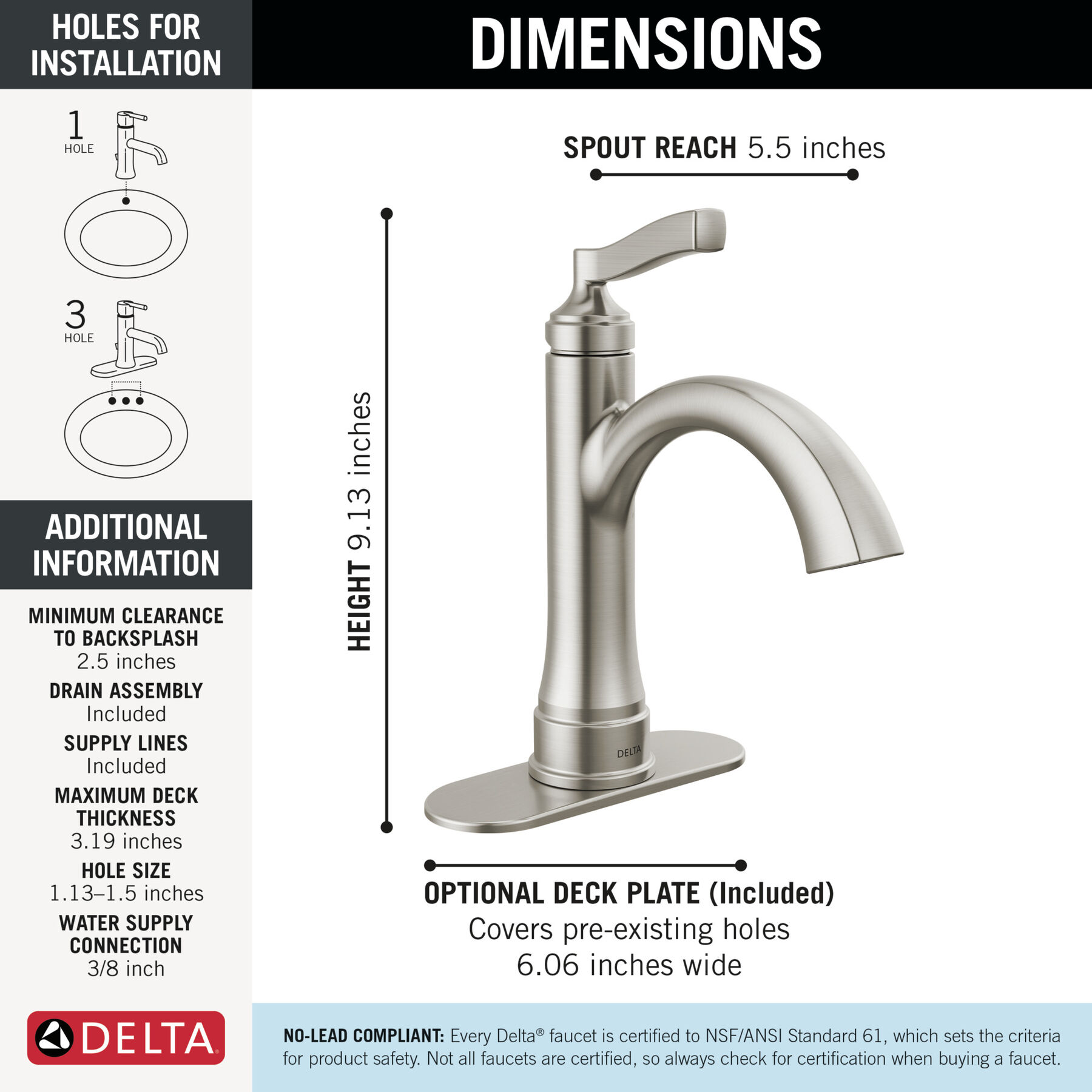 Single Handle Bathroom Faucet