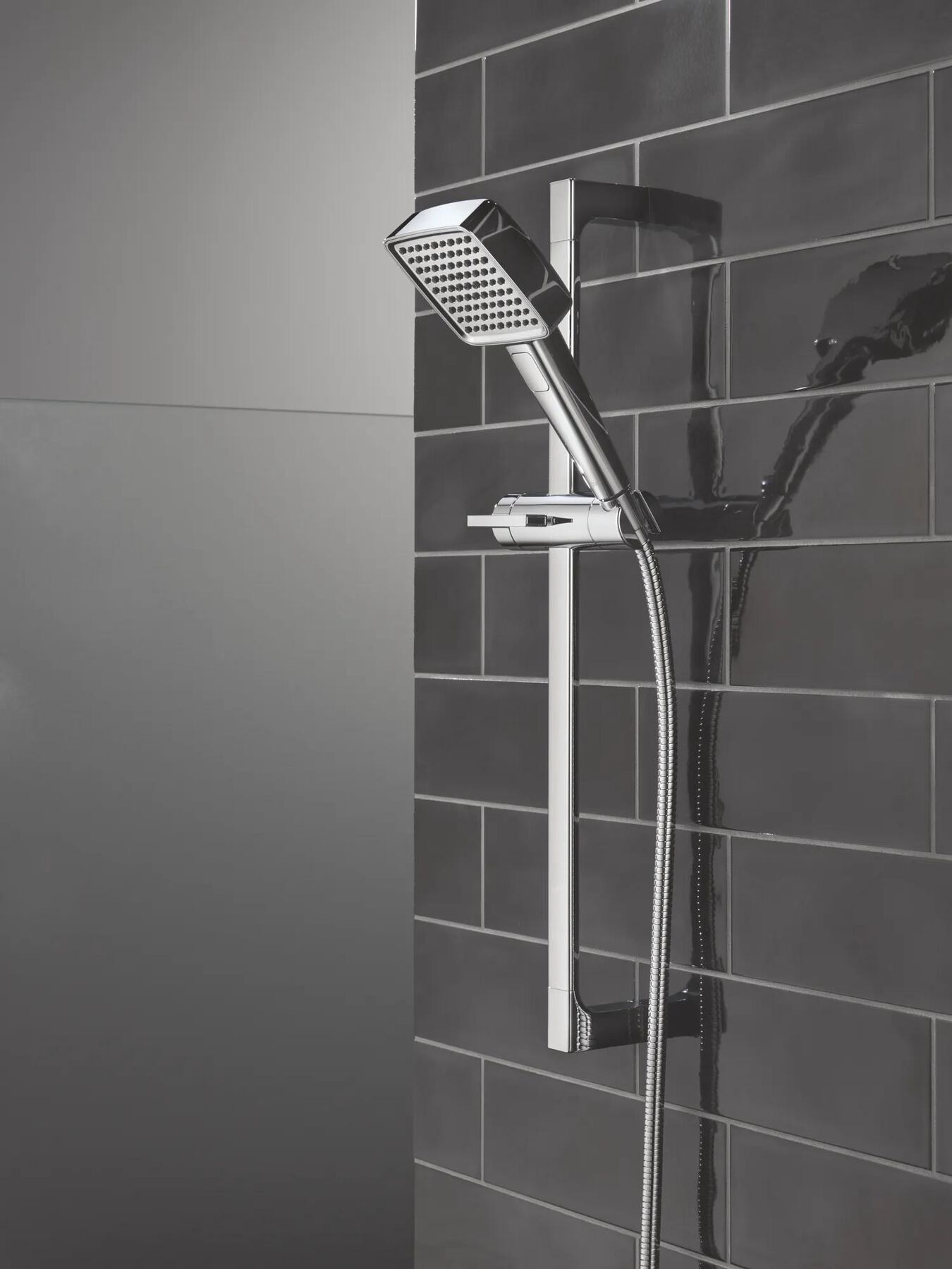 4-Setting Hand Shower with Slide Bar featuring FeatherRain&trade; Spray