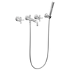 Wall Mount Tub Filler Trim with Hand Shower - Less Handles
