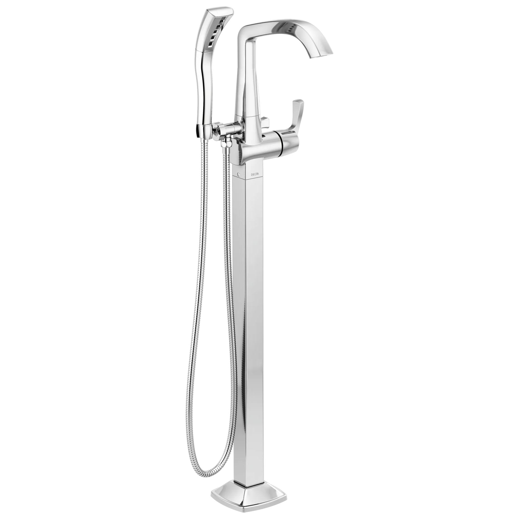 Single Handle Floor Mount Tub Filler Trim