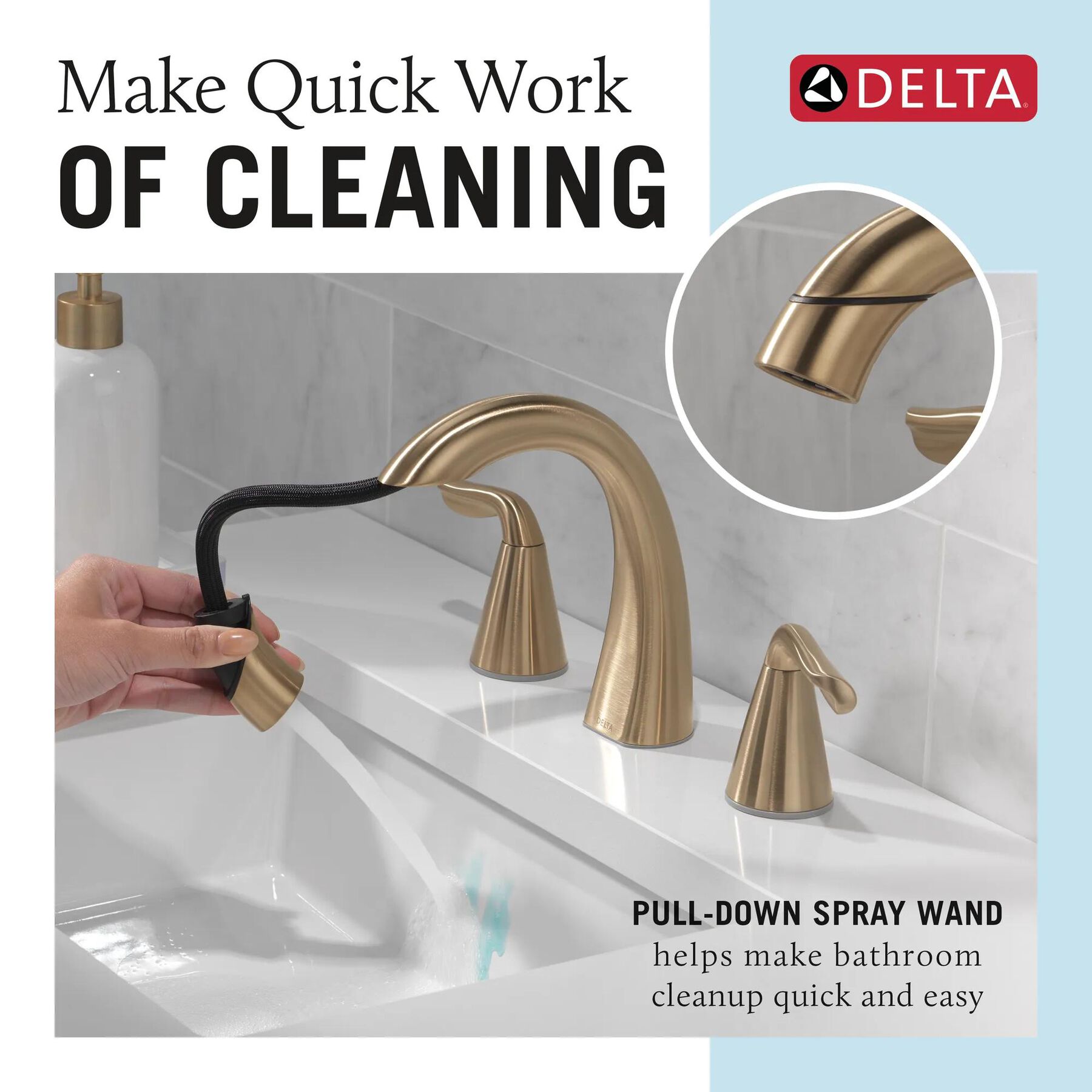 Two Handle Widespread Pull-Down Bathroom Faucet (Recertified)