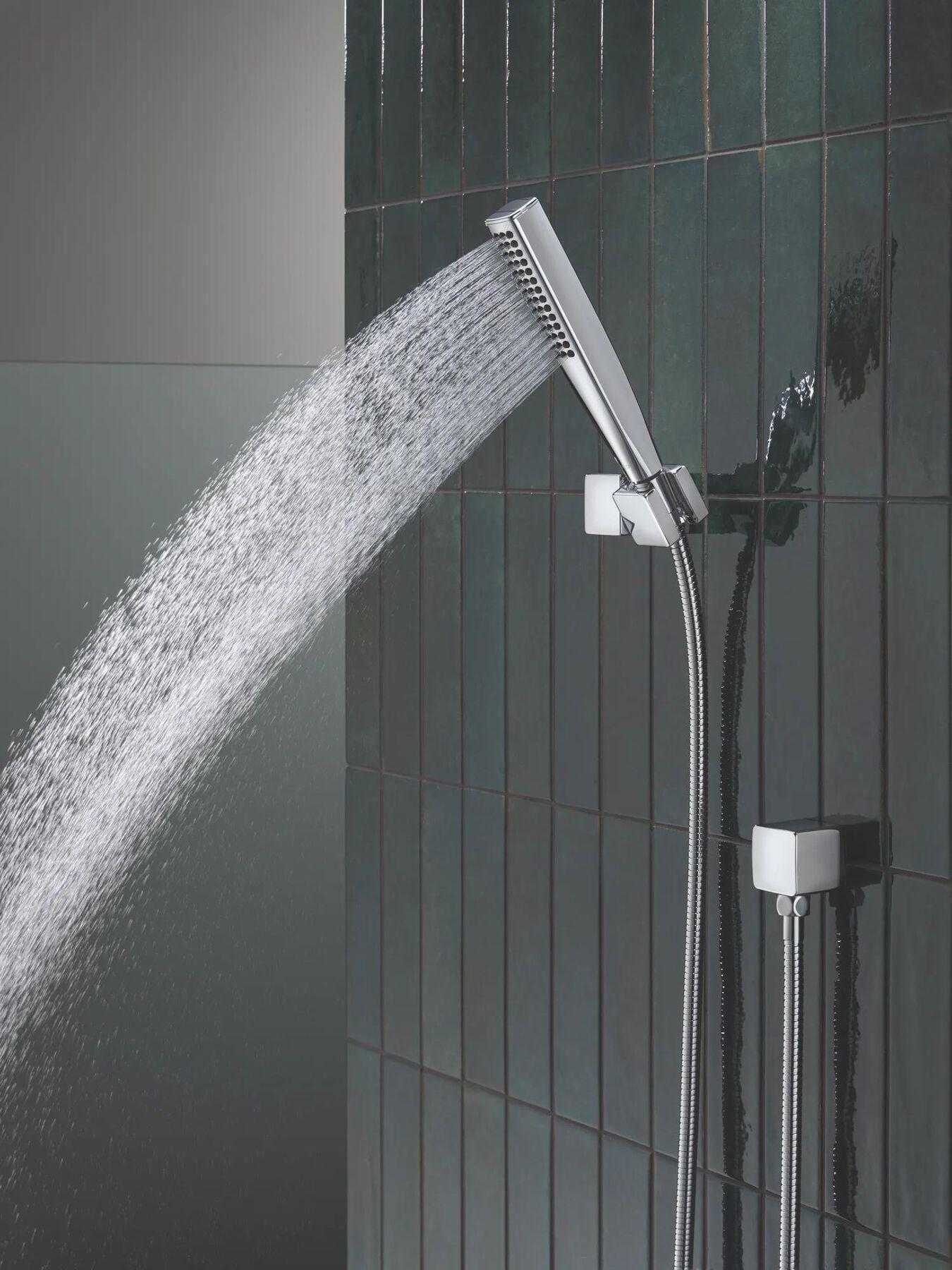 Single-Setting Hand Shower with Wall Mount featuring FeatherRain&trade; Spray