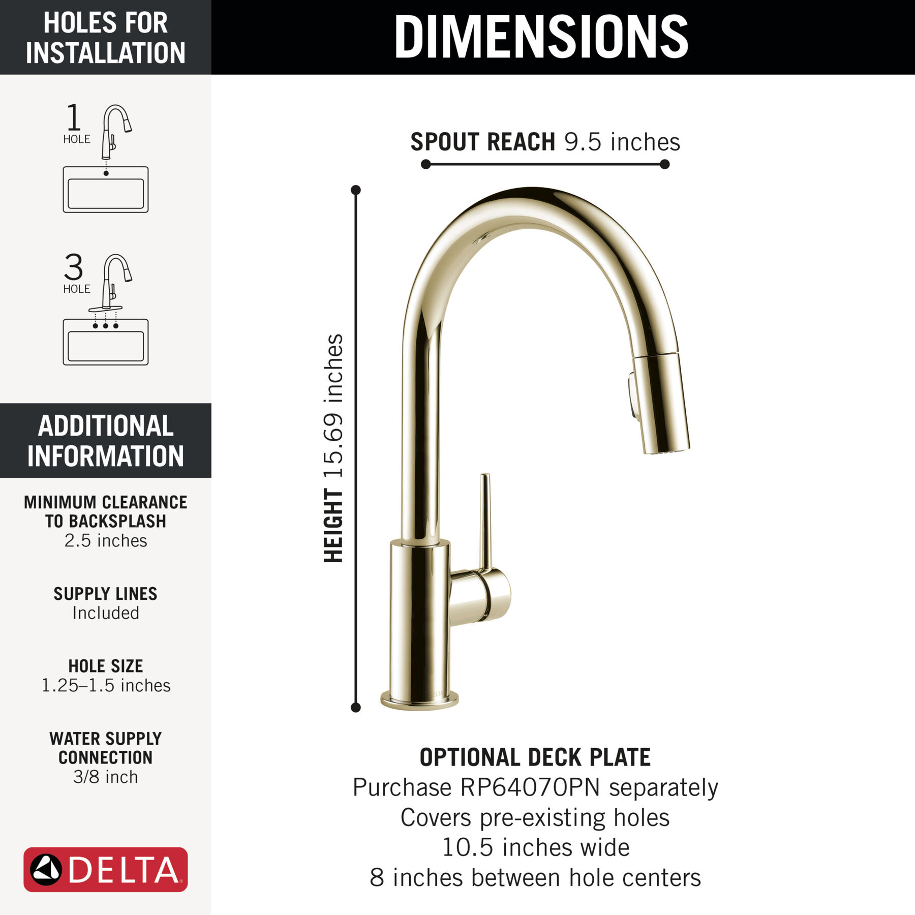 Single Handle Pull-Down Kitchen Faucet