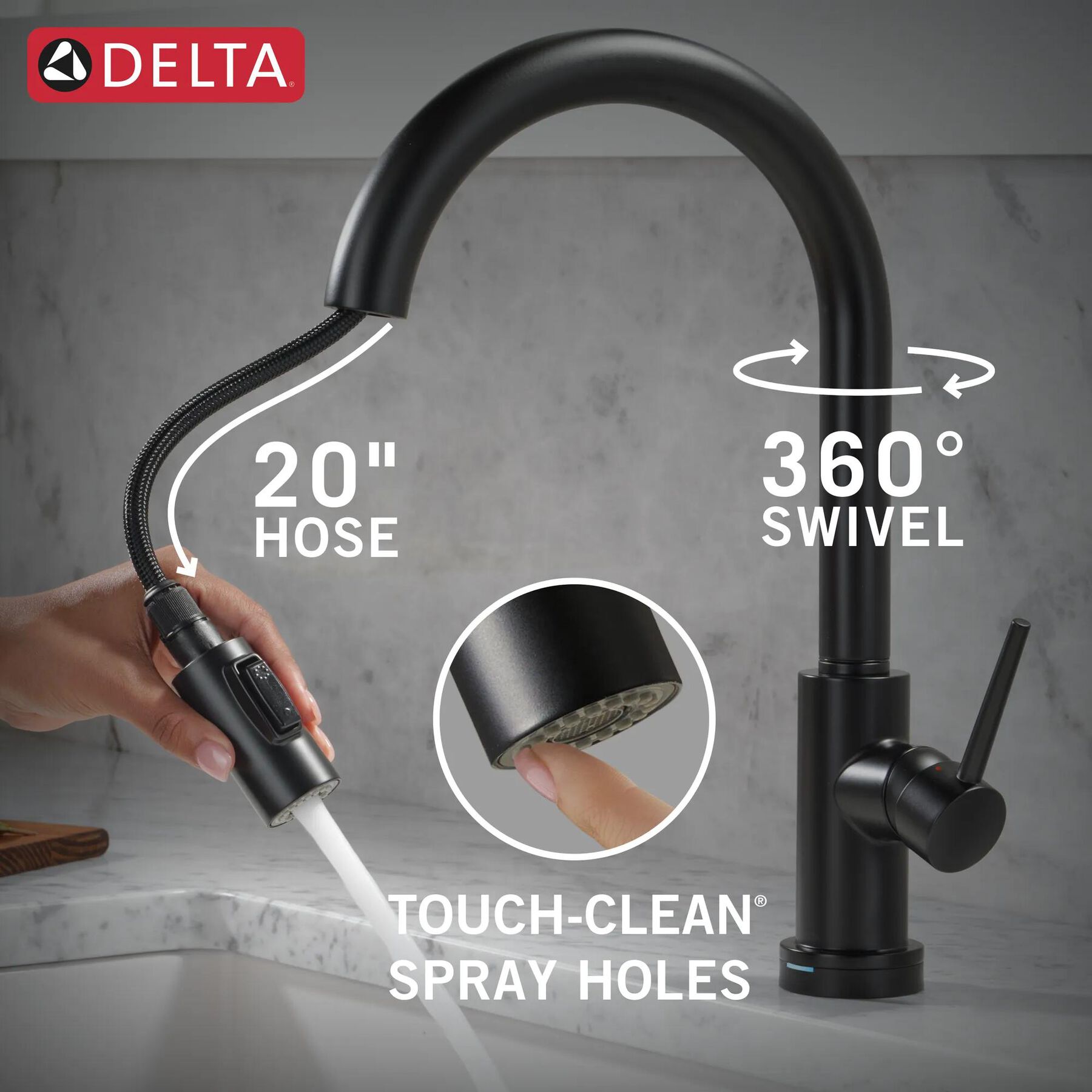 VoiceIQ&reg; Kitchen Faucet with Touch<sub>2</sub>O&reg; Technology with Touchless Technology (Recertified)