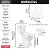 Toilet Single-Flush with Bidet Seat Bundle