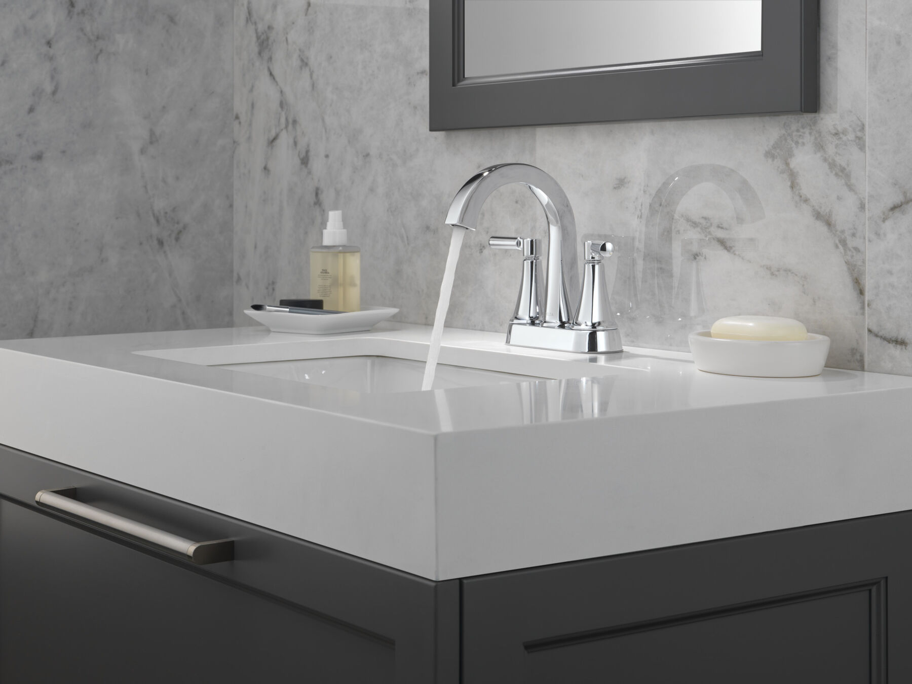 Two Handle Centerset Bathroom Faucet
