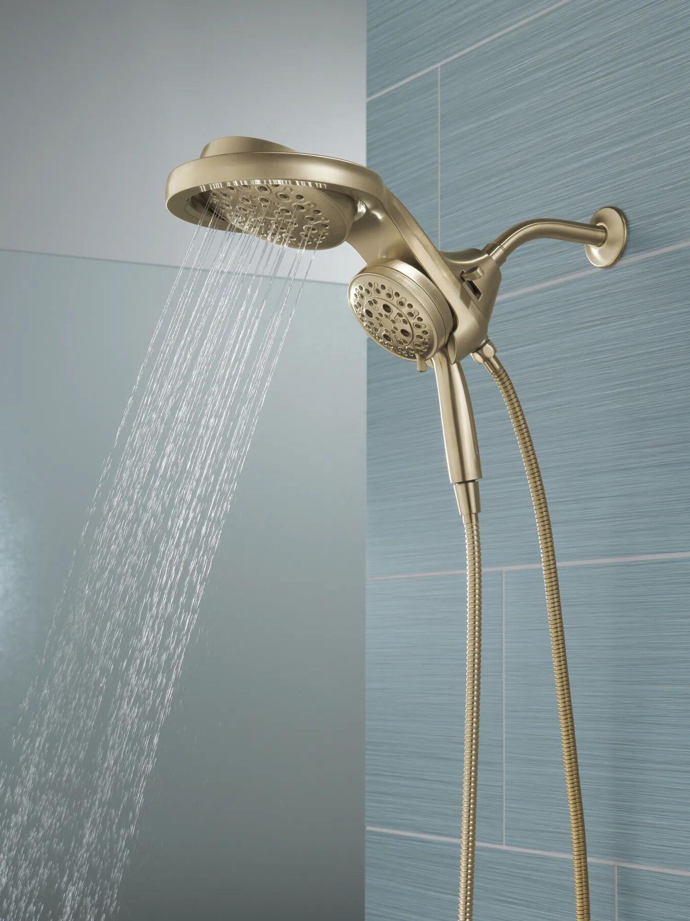 HydroRain&reg; H2Okinetic&reg; 5-Setting Two-in-One Shower Head (Recertified)