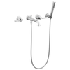Wall Mount Tub Filler Trim with Hand Shower - Less Handles