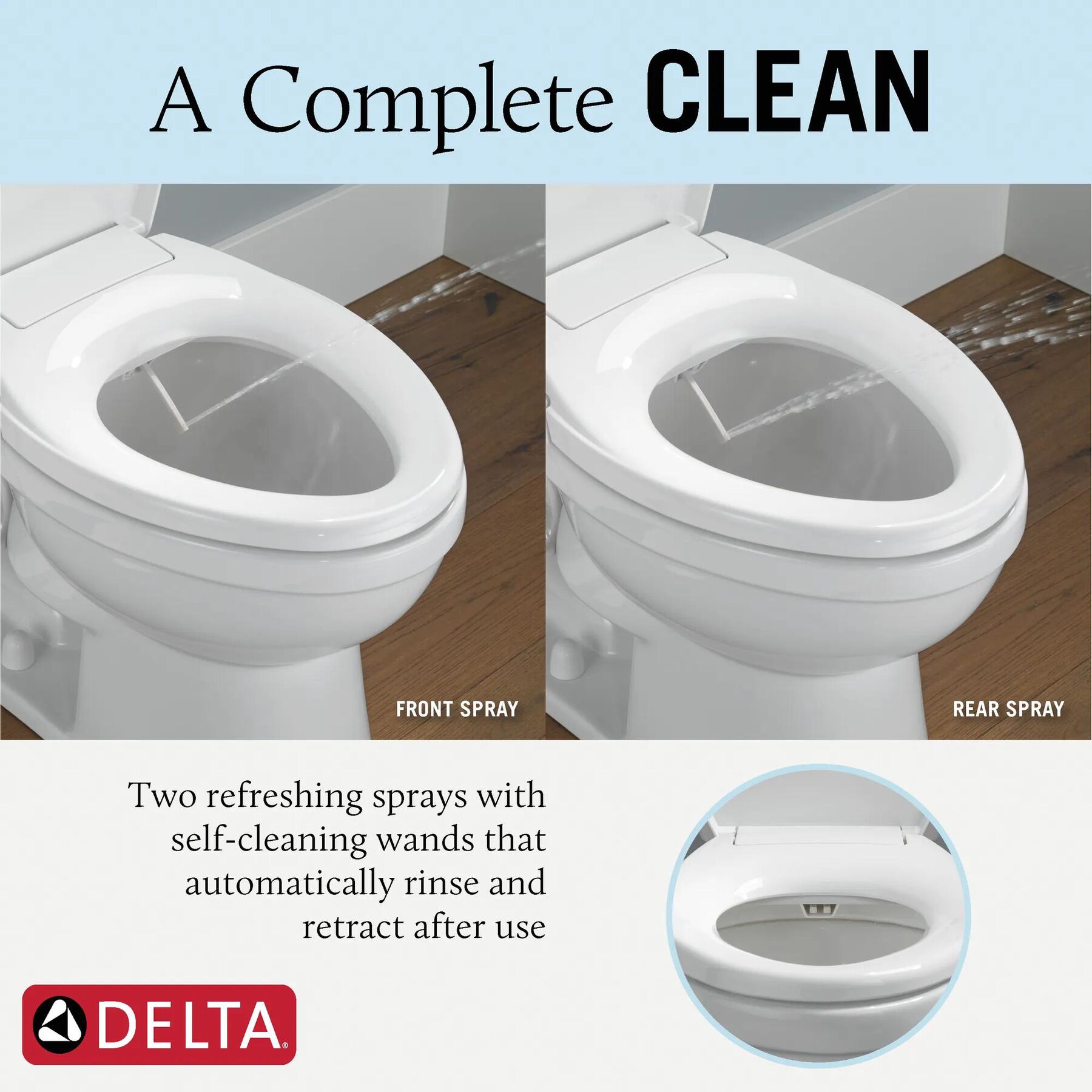 Toilet Single-Flush with Bidet Seat Bundle
