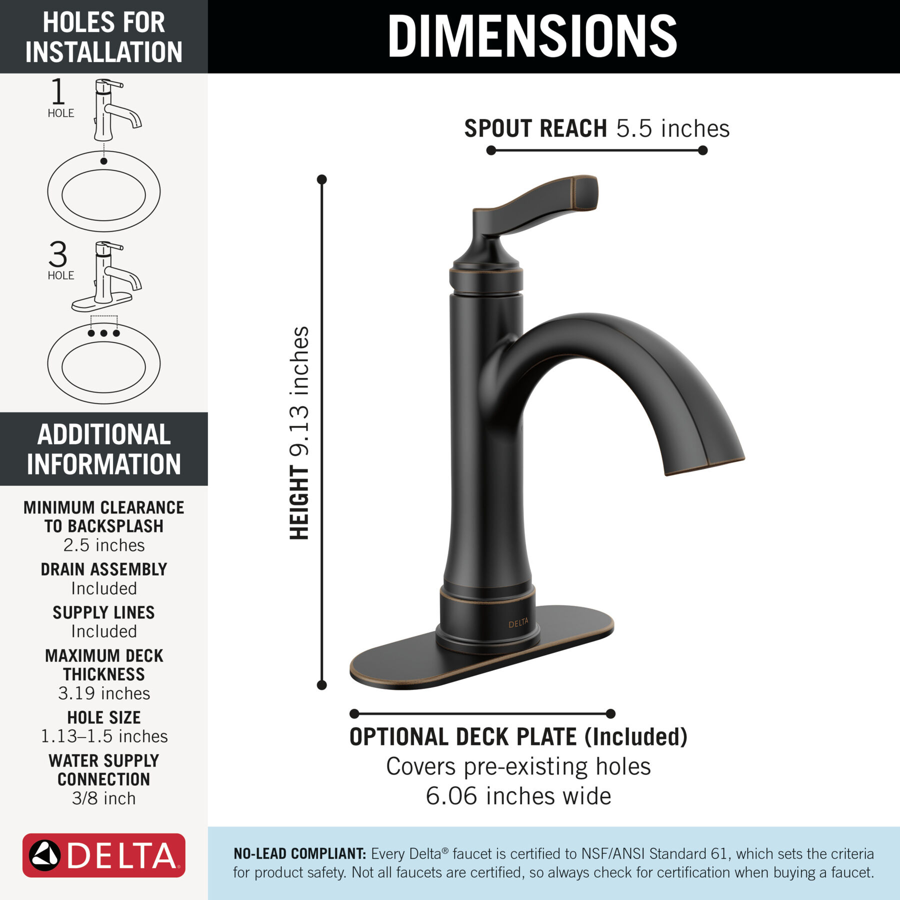 Single Handle Bathroom Faucet