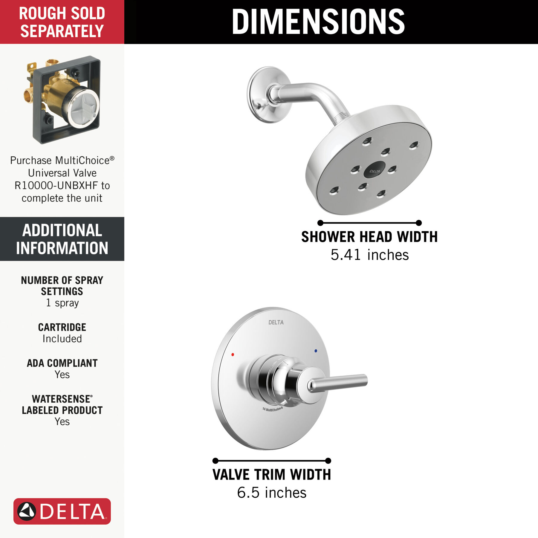 Monitor&reg; 14 Series H<sub>2</sub>Okinetic&reg; Shower Trim