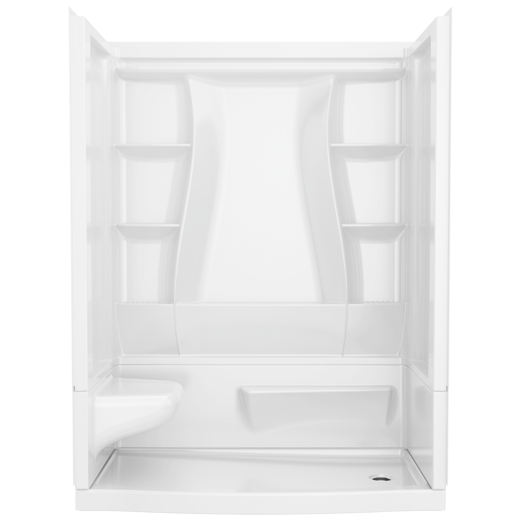 60x32 Alcove Shower Bundle - Left Seat Right Drain Curve