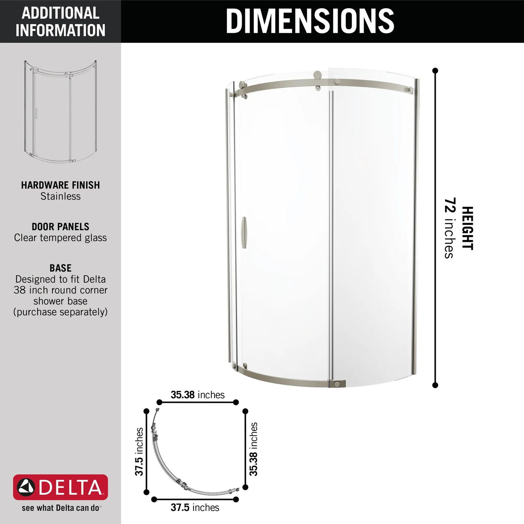 Round Corner Shower Enclosure