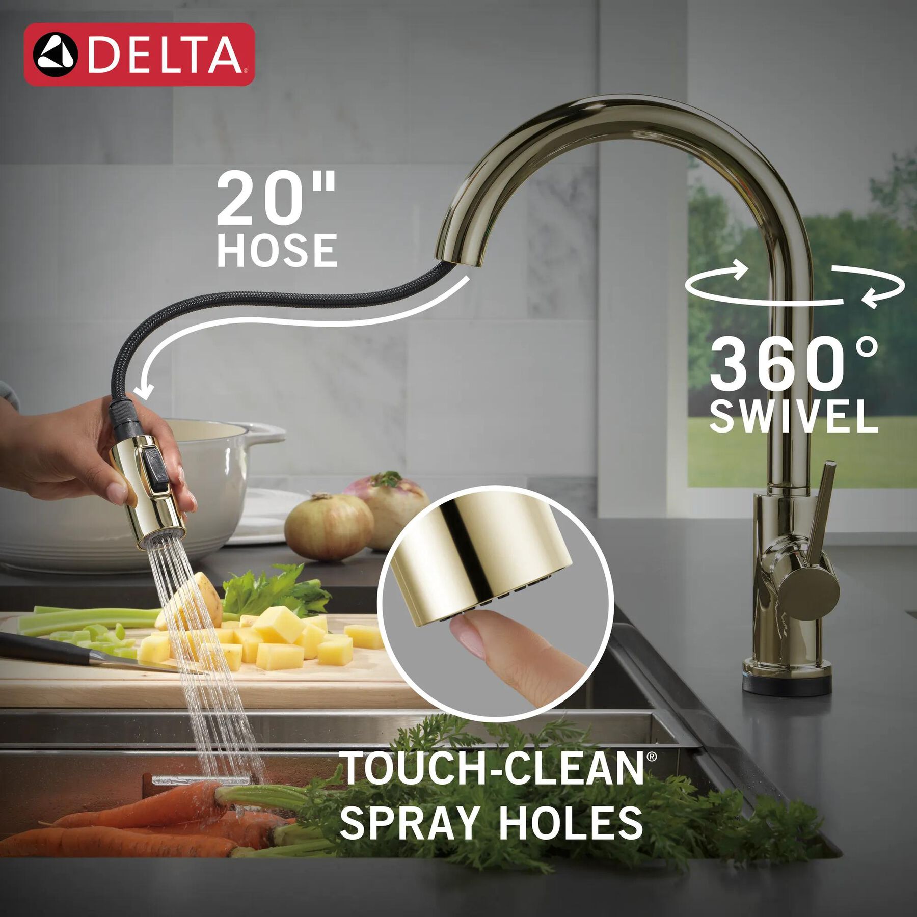 VoiceIQ&reg; Kitchen Faucet with Touch<sub>2</sub>O&reg; Technology with Touchless Technology
