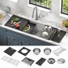 45&rdquo; Workstation Undermount Single Bowl 16 Gauge Stainless Steel Kitchen Sink with 2-Tier&nbsp;WorkFlow&trade; Ledge and Accessories