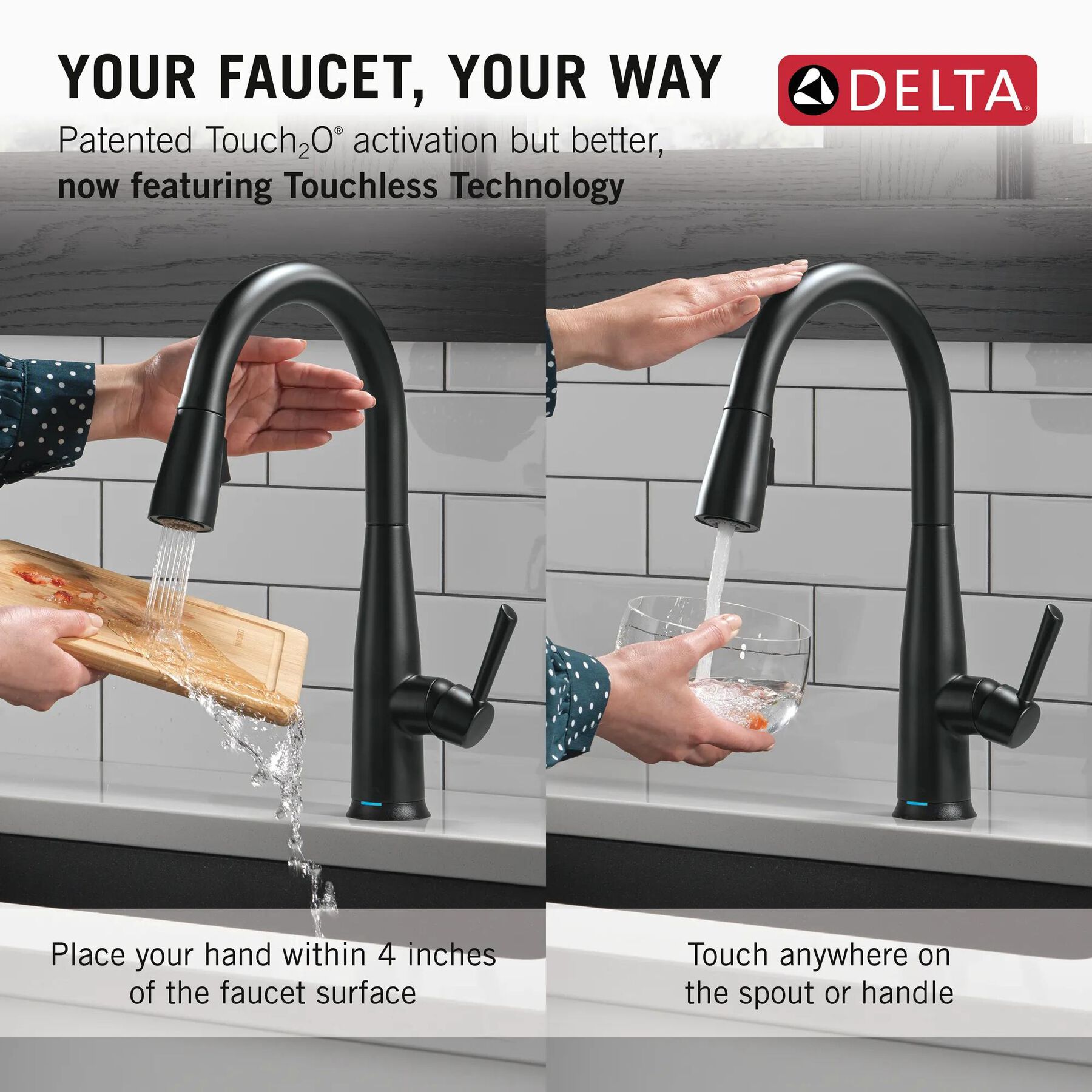 Touch<sub>2</sub>O&reg; Technology Kitchen Faucet with Touchless Technology (Recertified)