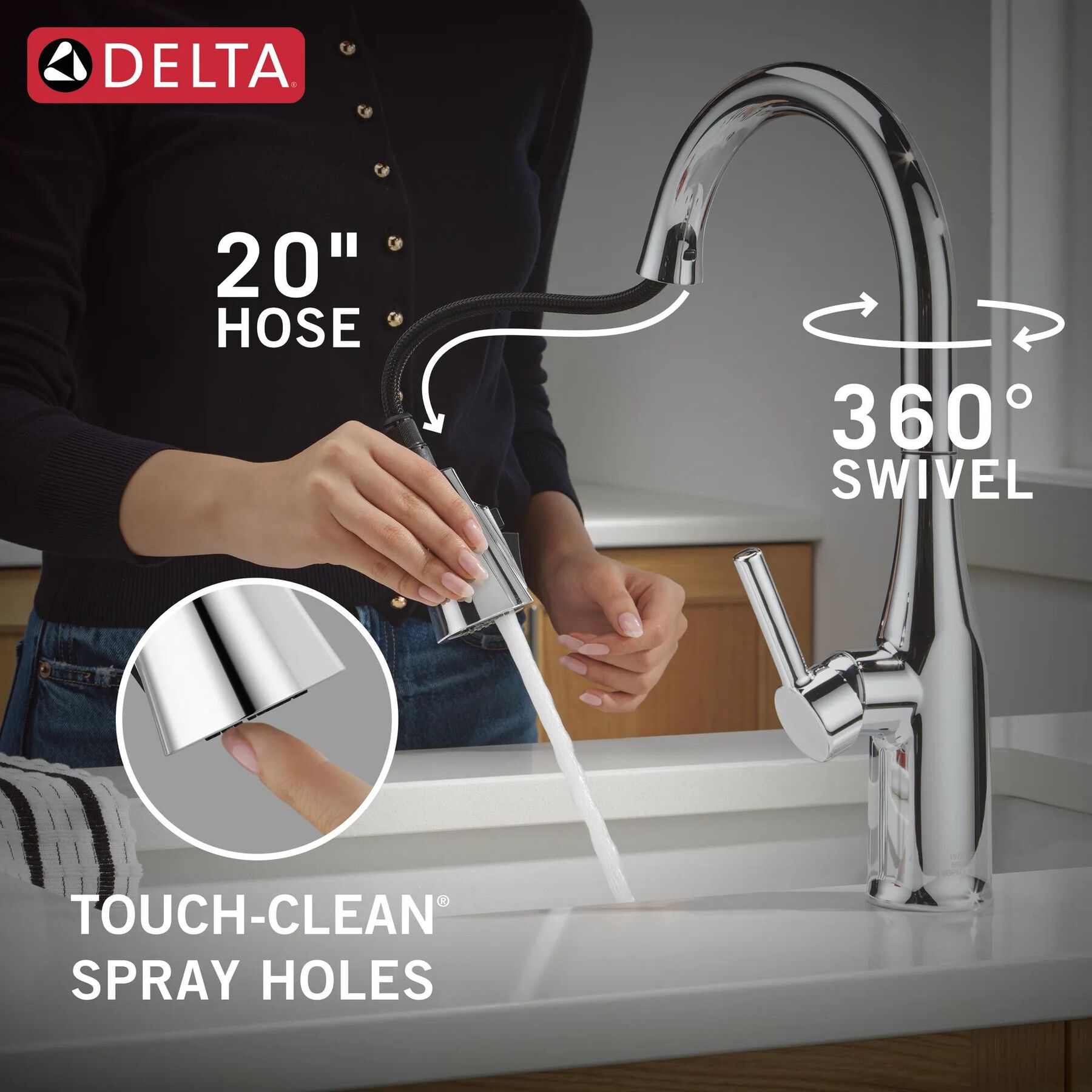 Single Handle Pull-Down Kitchen Faucet