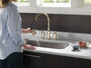 Two Handle Pull-Down Bridge Kitchen Faucet
