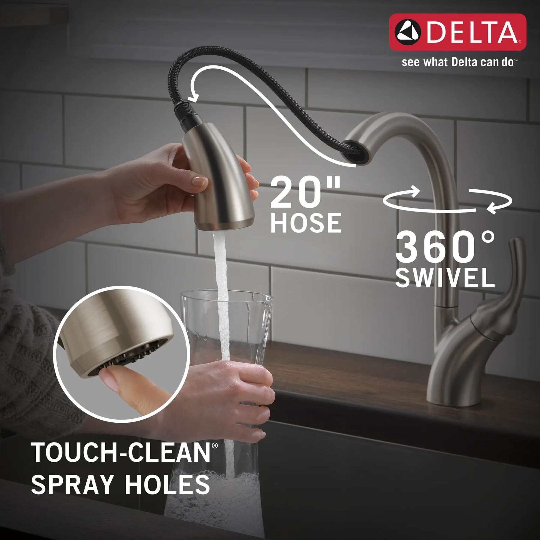 Single Handle Pull-Out Kitchen Faucet with Soap Dispenser and ShieldSpray&reg; Technology