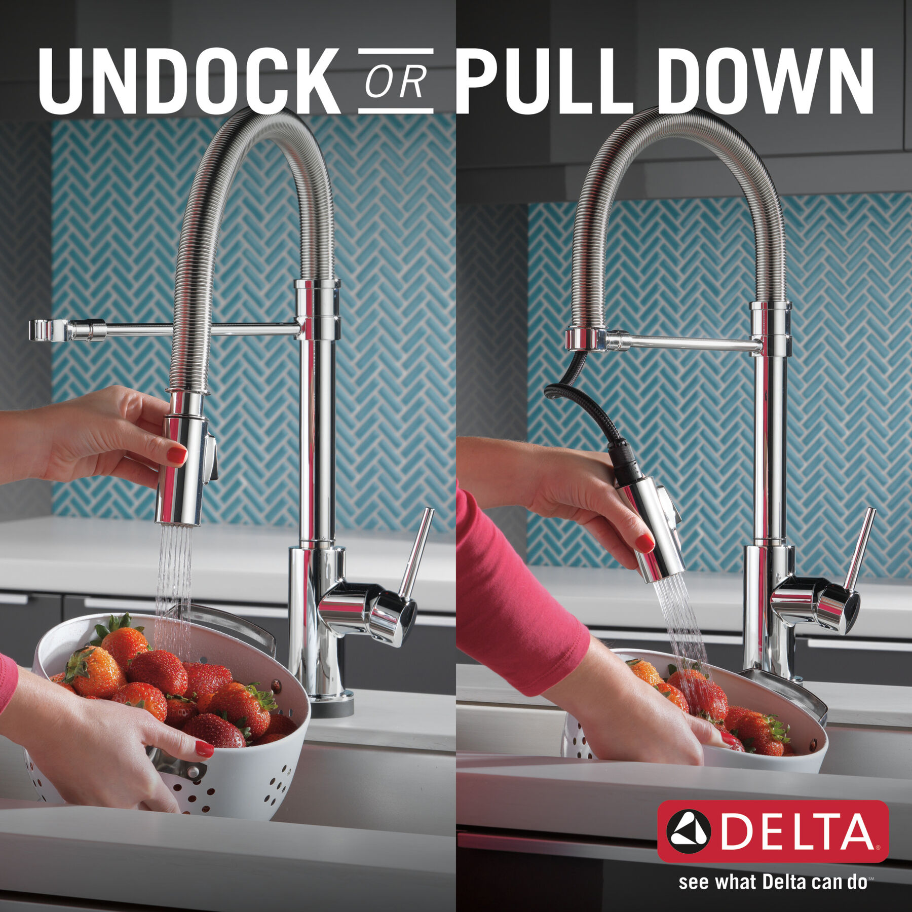 Single-Handle Pull-Down Spring Kitchen Faucet with Touch<sub>2</sub>O&reg; Technology (Recertified)