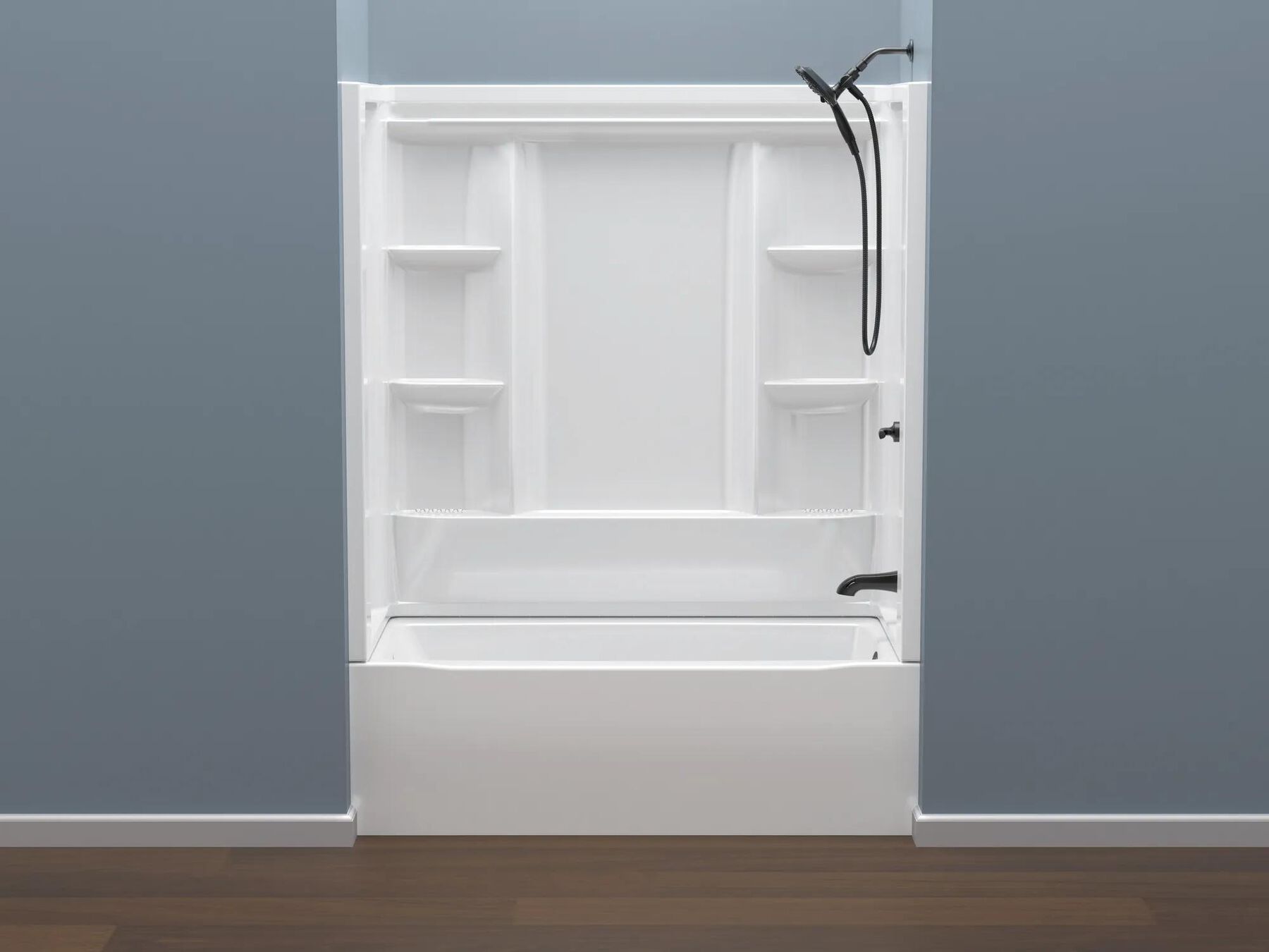 60x30 Alcove Bathtub, Wall Set and Trim Bundle - Right Drain