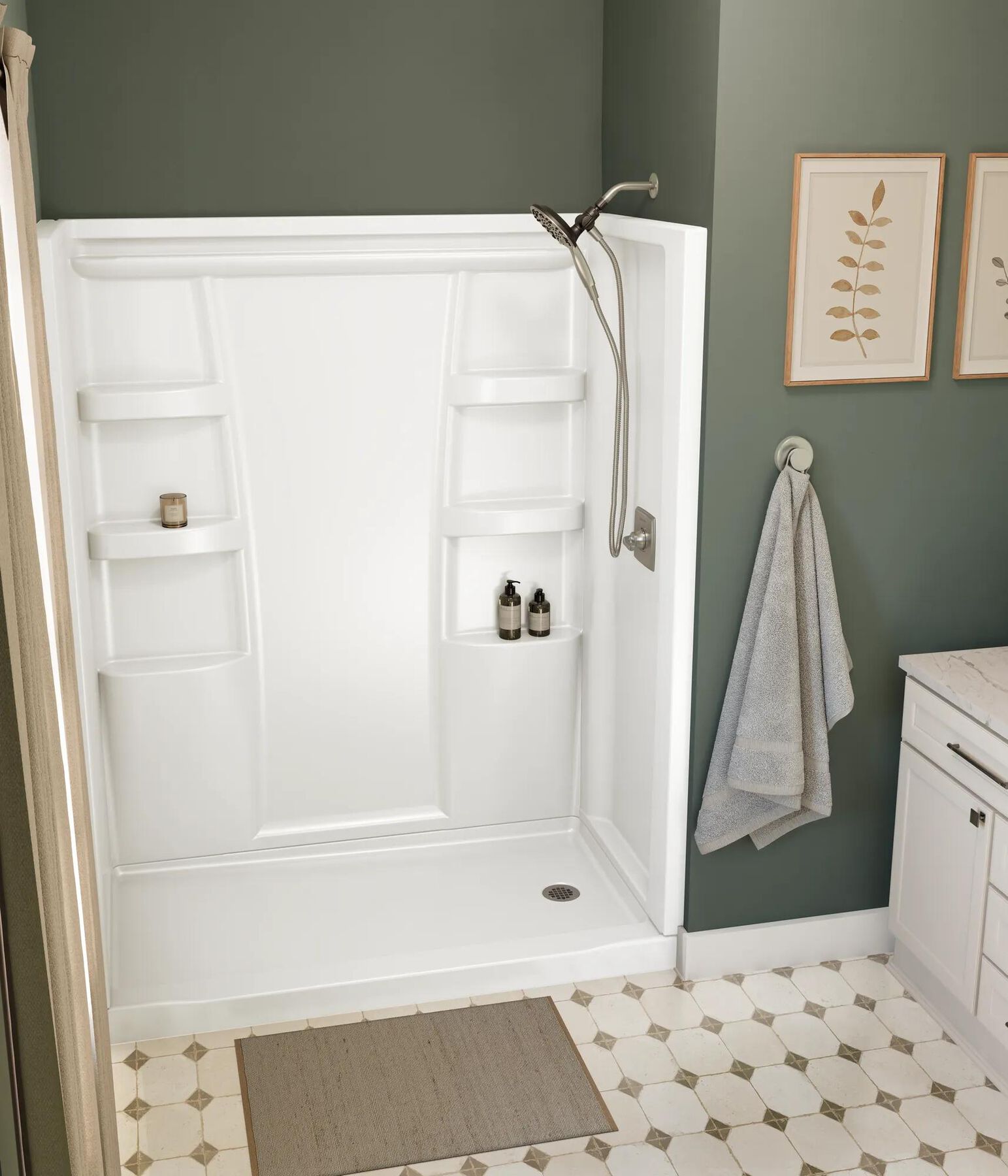ProCrylic 60 in. x 32 in.Shower Base Right Drain