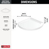 38'' Round Corner Shower Base