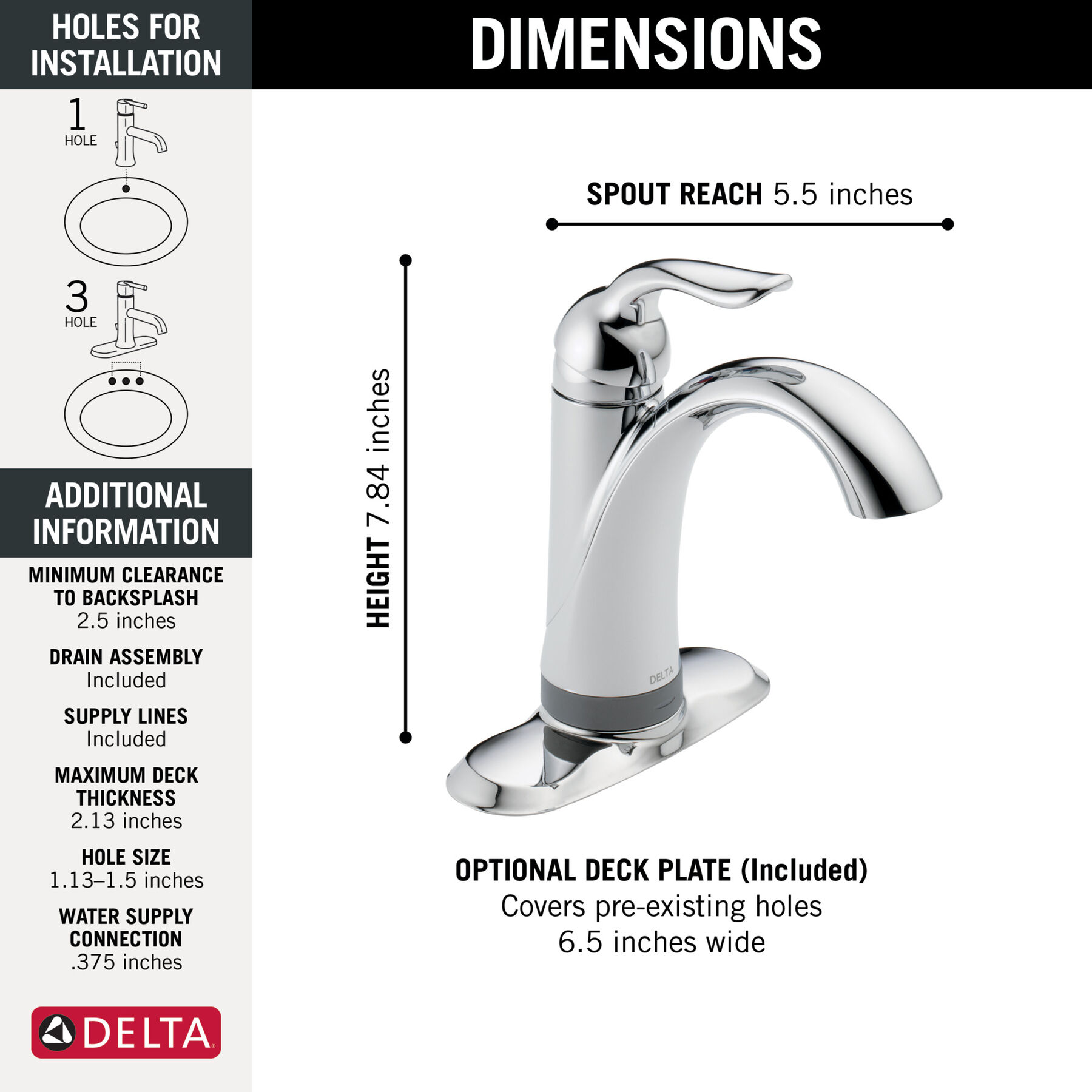 Touch2O&reg; Bathroom Faucet with Touchless Technology