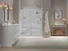 60x32 Alcove Shower Bundle with Door - Left Seat Center Drain Curve