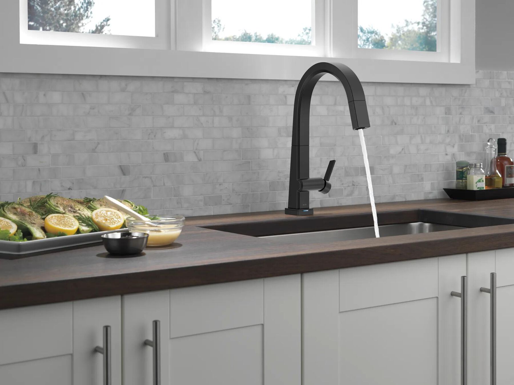 Single Handle Pull-Down Kitchen Faucet With Touch<sub>2</sub>O&reg; Technology Technology