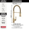 Single Handle Pull-Down Kitchen Faucet With Spring Spout