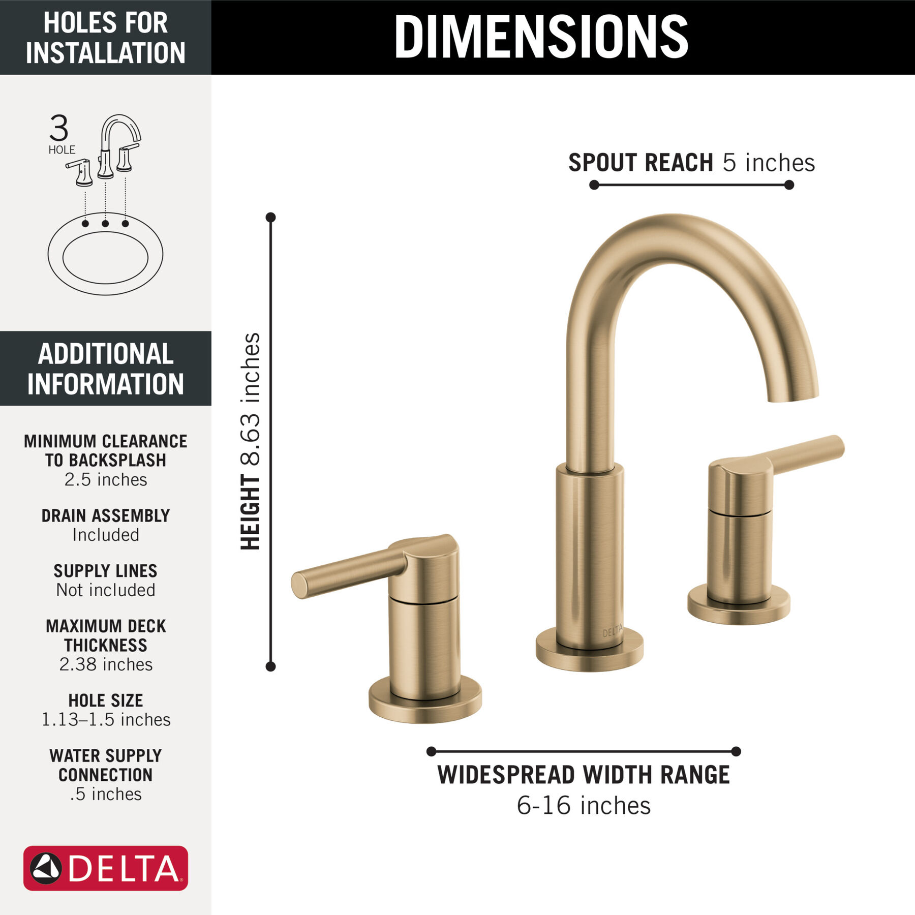 Widespread Bathroom Faucet (Recertified)