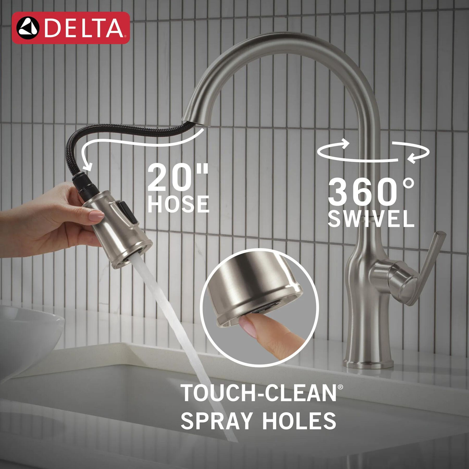 Single Handle Pull-Down Kitchen Faucet
