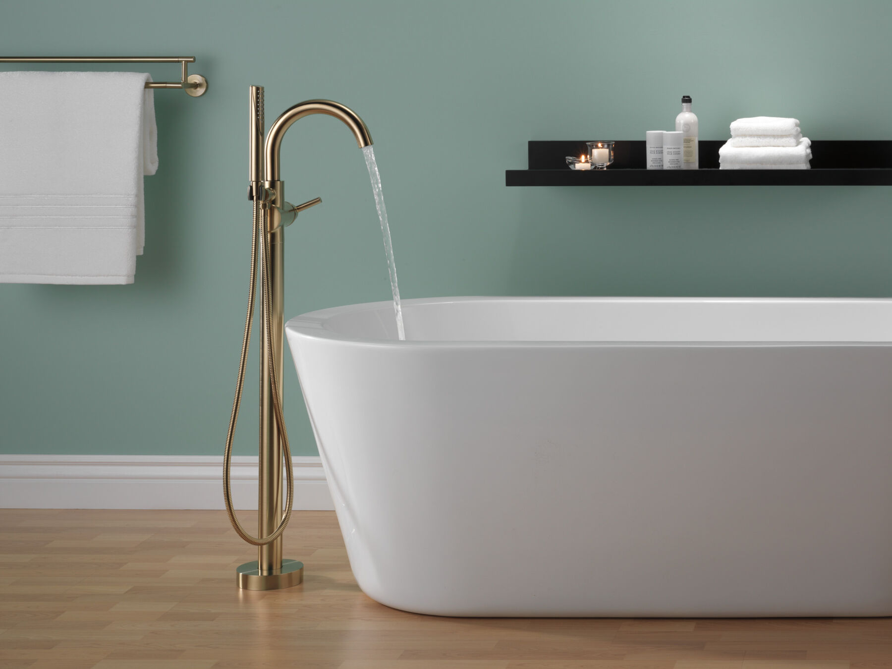 Contemporary Floor-Mount Tub Filler Trim (Recertified)