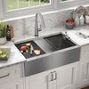 33&rdquo; Workstation Undermount&nbsp;Single Bowl&nbsp;16 Gauge Stainless Steel&nbsp;Farmhouse Apron Front Kitchen Sink&nbsp;with&nbsp;WorkFlow&trade; Ledge and Accessories