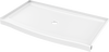 60 x 32" Curved Alcove Shower Base with Center Drain