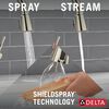 Single Handle Pull-Down Kitchen Faucet with Soap Dispenser and ShieldSpray Technology