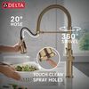 Single Handle Pull-Down Spring Kitchen Faucet (Recertified)