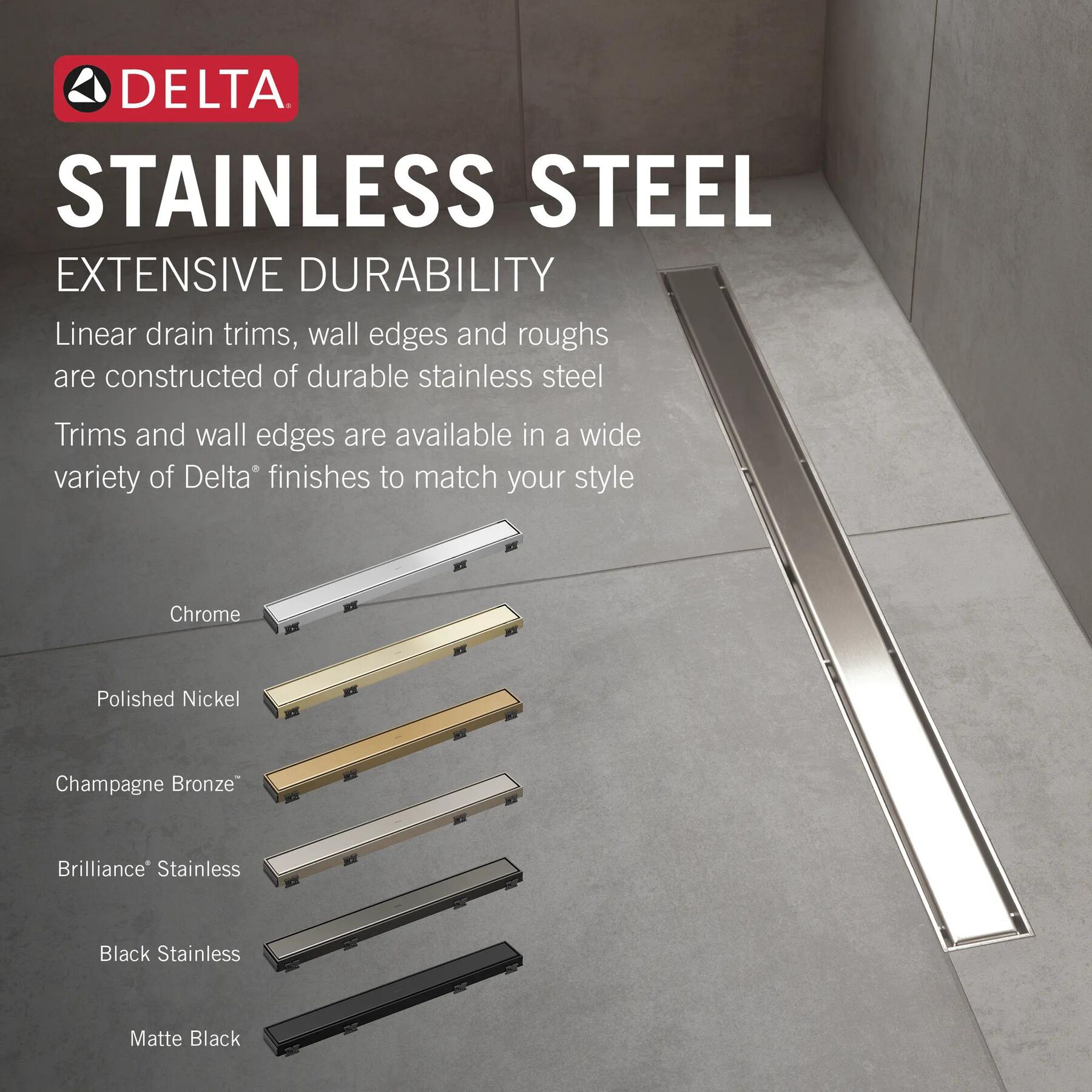 24" Linear Shower Drain Rough