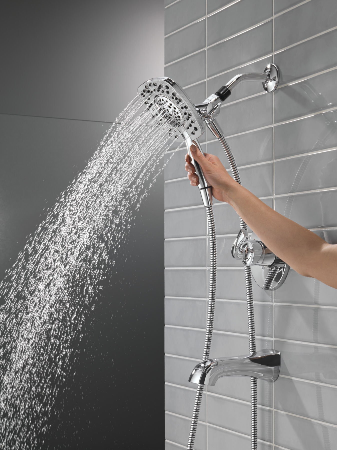 Centerset Lavatory Faucet with 14 Series Tub Shower Trim Bundle