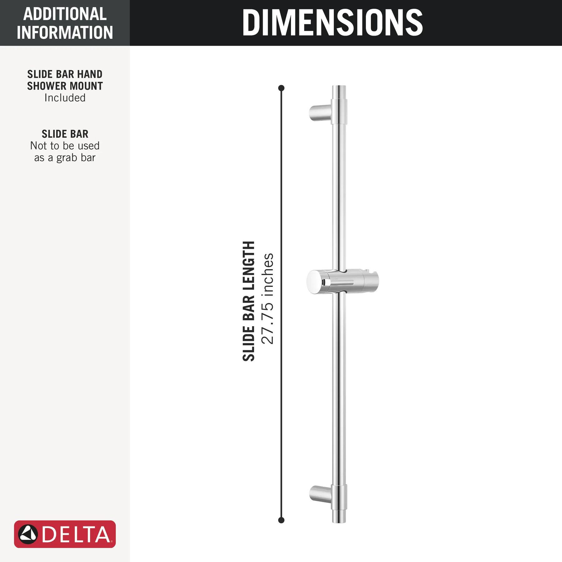 24"  Adjustable Slide Bar