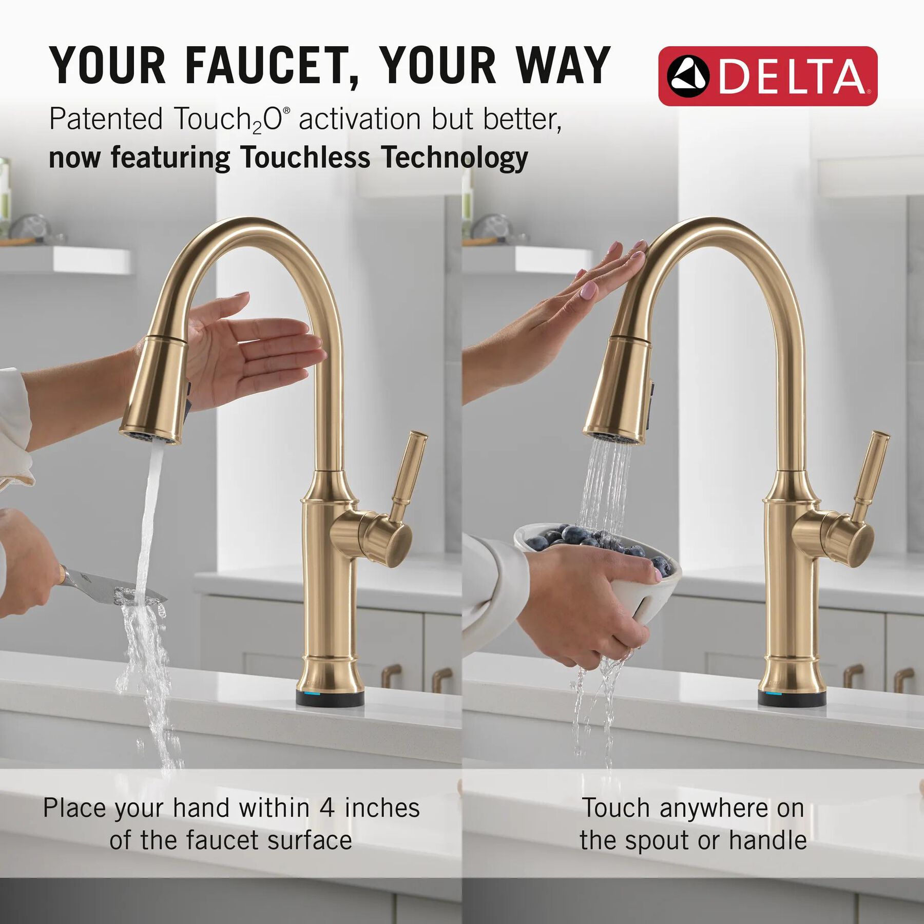 Touch<sub>2</sub>O&reg; Technology Kitchen Faucet with Touchless Technology (Recertified)