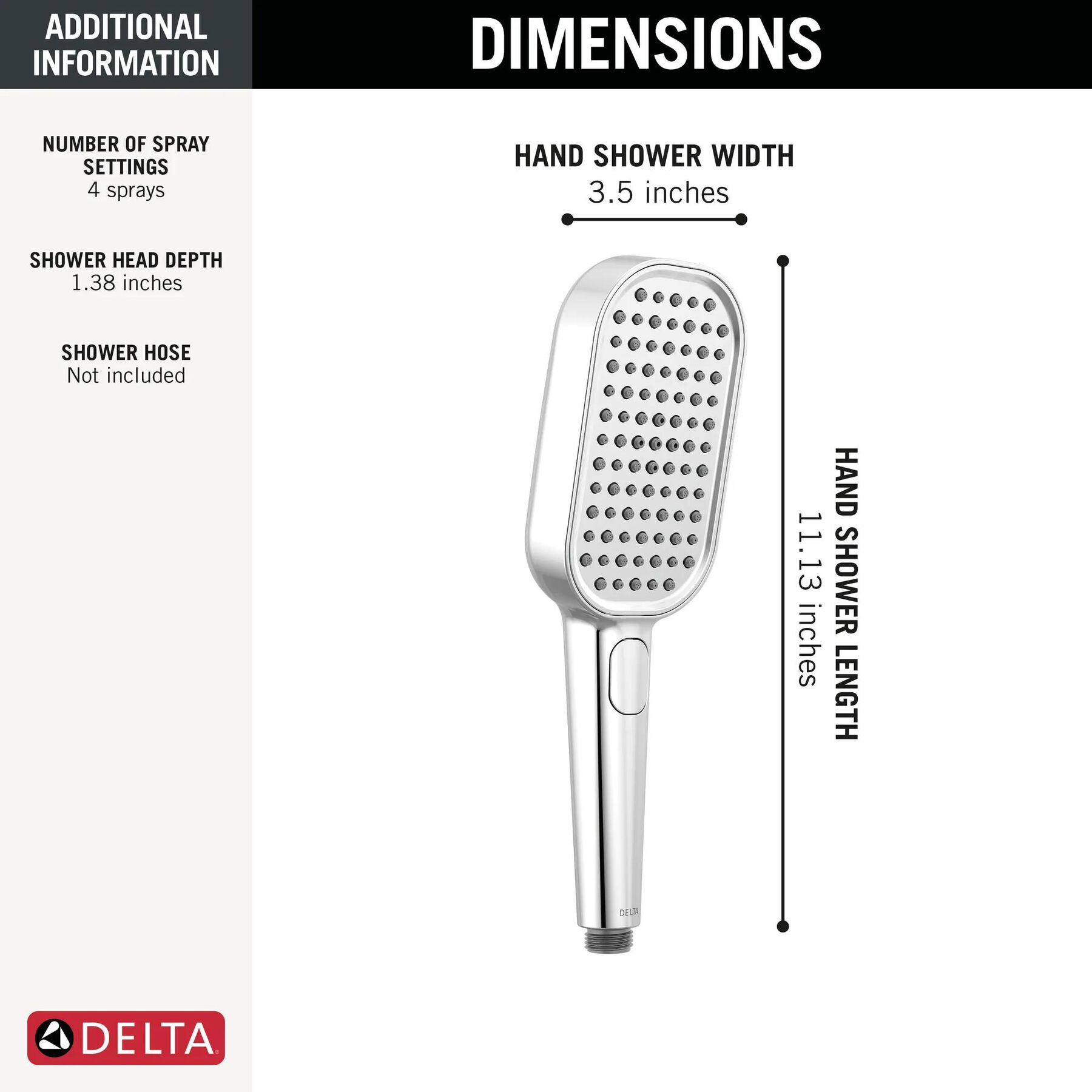 4-Setting Hand Shower with FeatherRain&trade; Spray