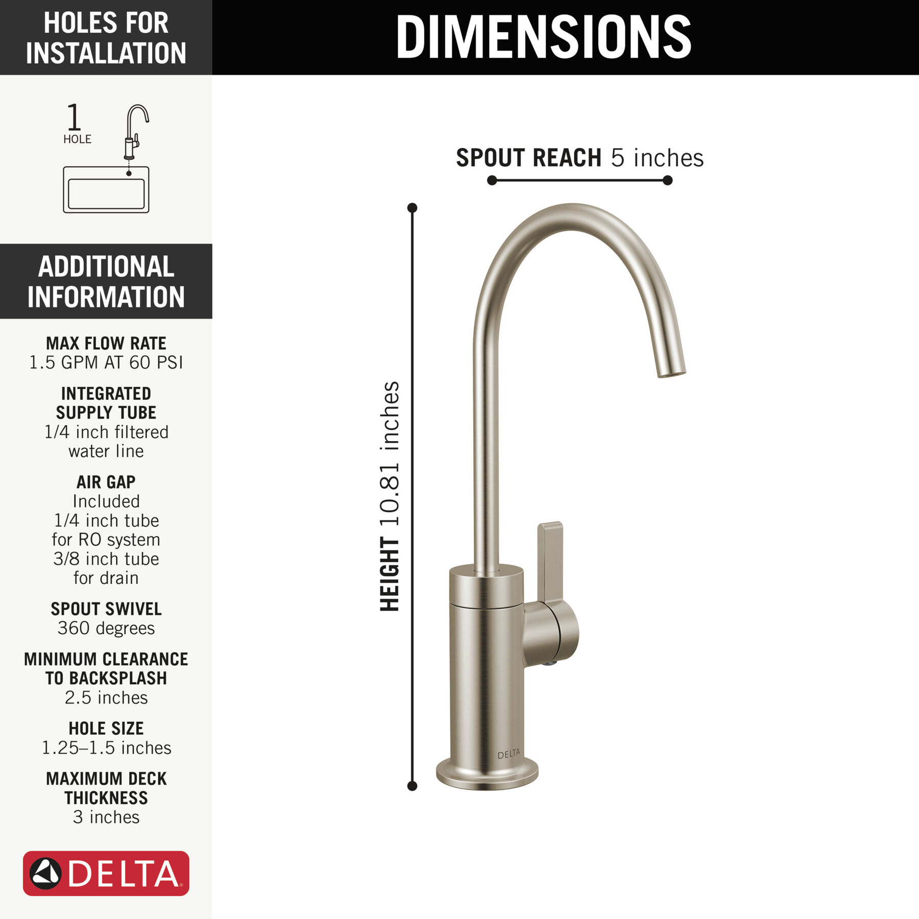 Reverse Osmosis Contemporary Faucet (Recertified)